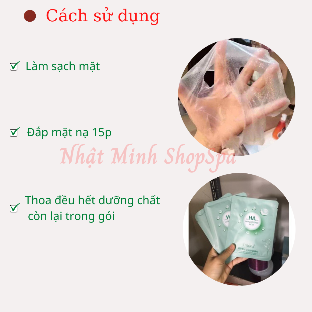 Miếng Mặt nạ HA cấp ẩm, dưỡng da