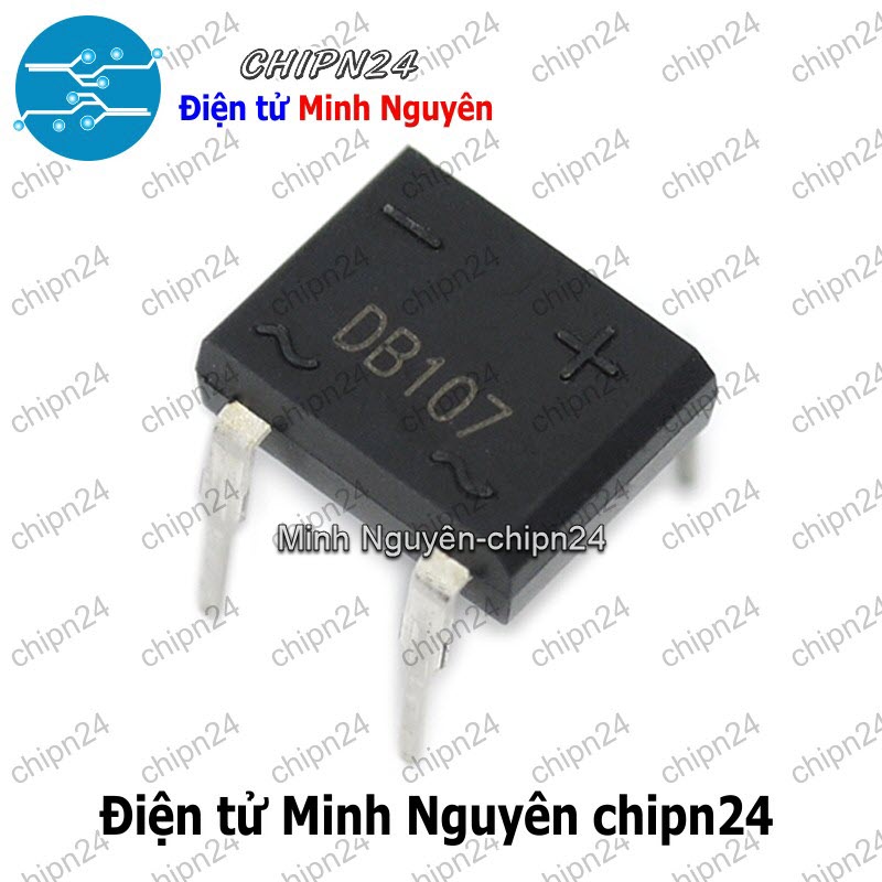 [5 con] (K459) Cầu Diode DB107 1A 700V (1A vuông) - HH000226