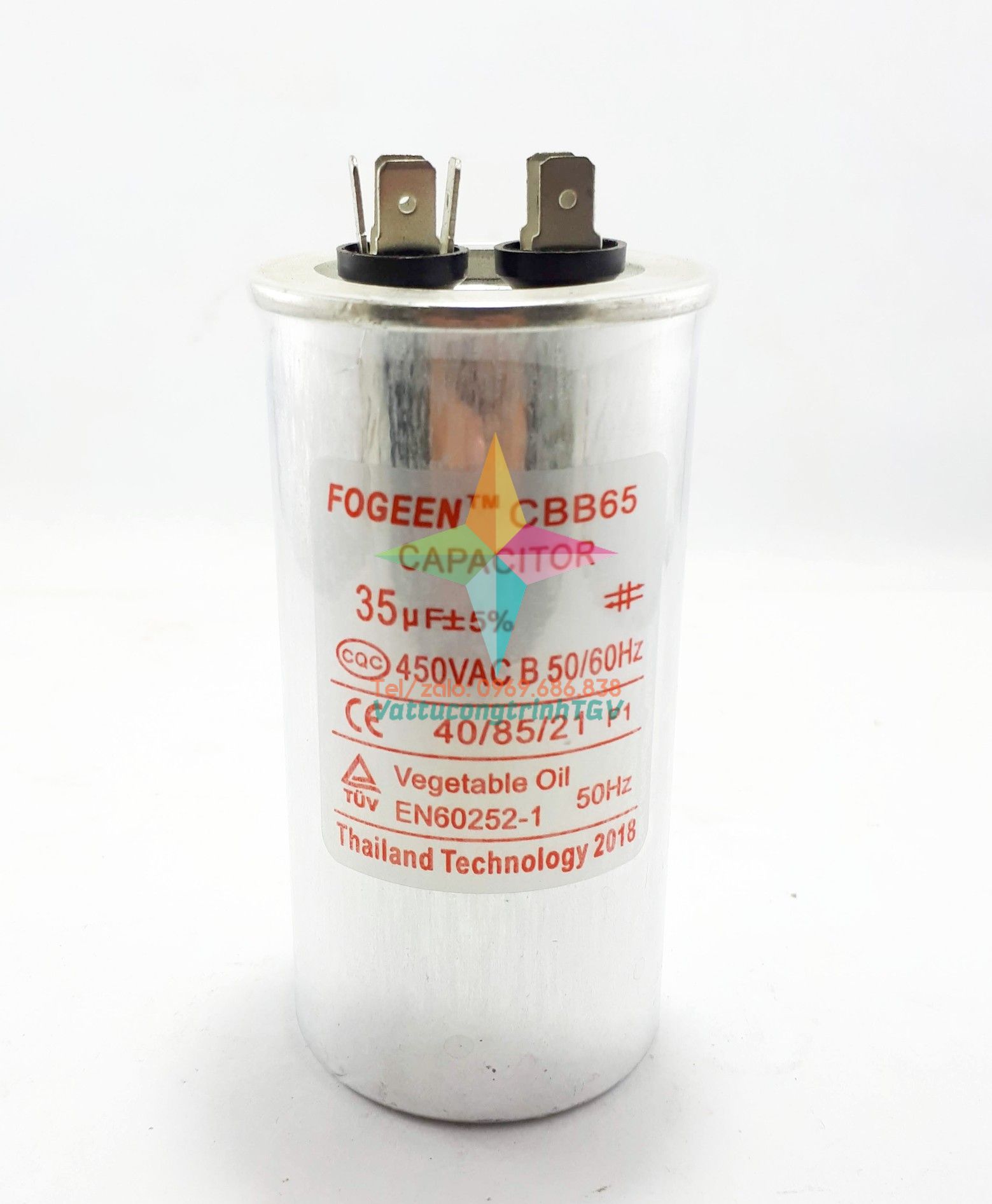 Tụ điều hòa 2 chân FOGEEN CBB65 35uF +5%