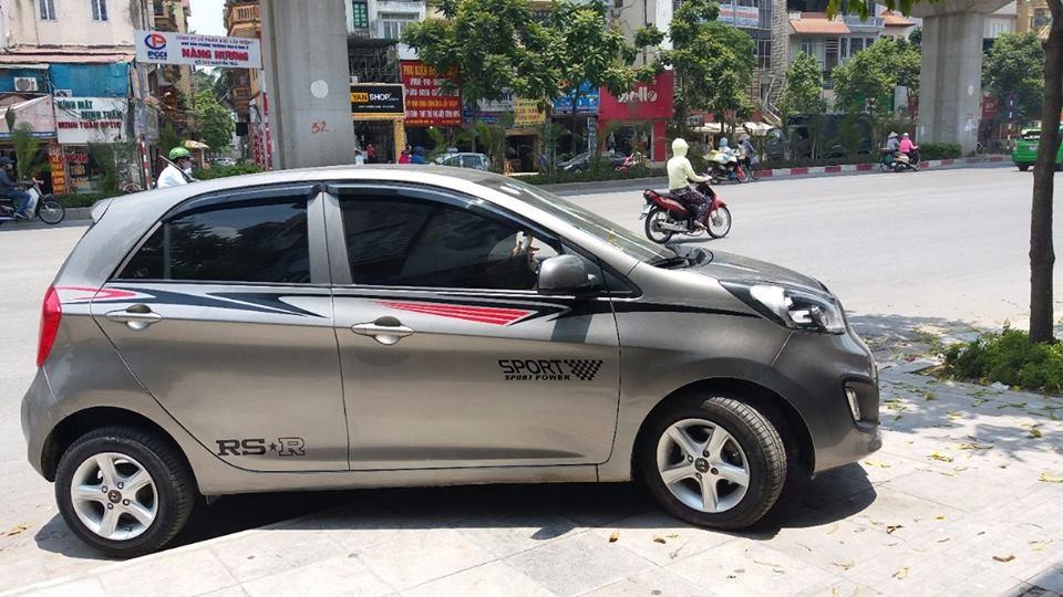 Tem dán sườn xe kia morning