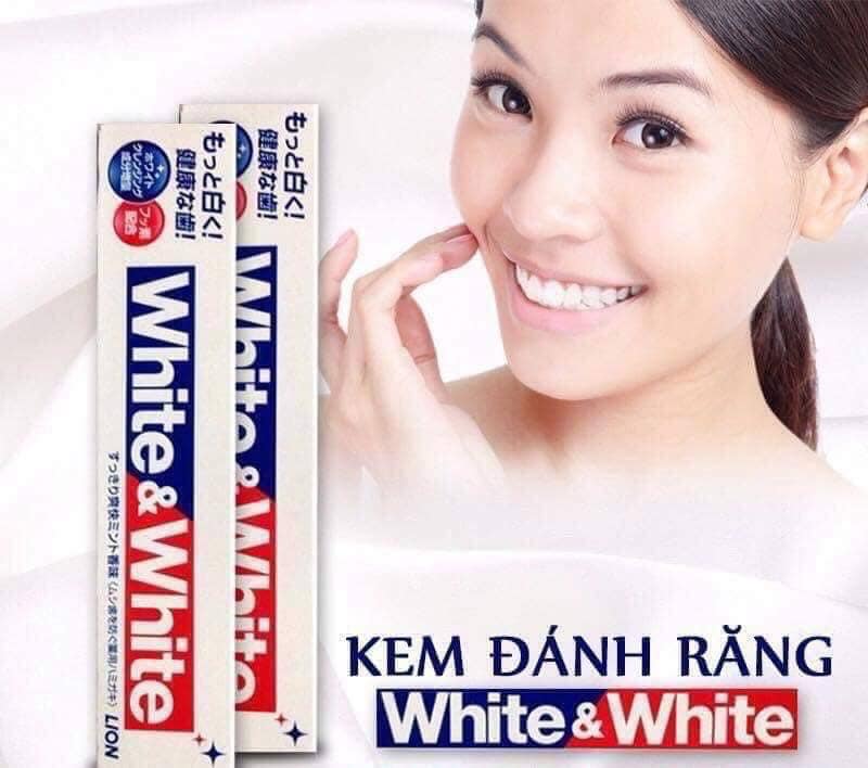Kem Đánh Răng White & White Nhật Bản - Kem Đánh Răng Nhật Bản