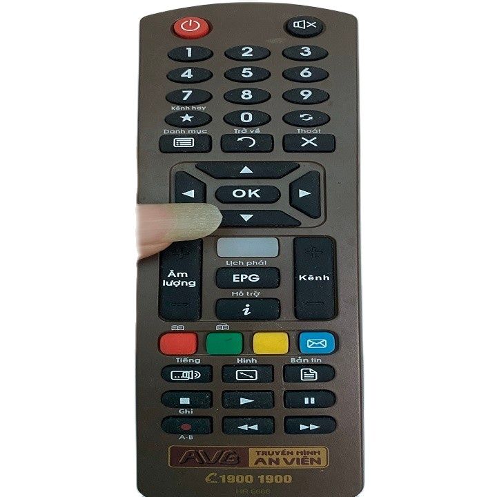 Điều khiển đầu thu AVG An Viên zin có đèn