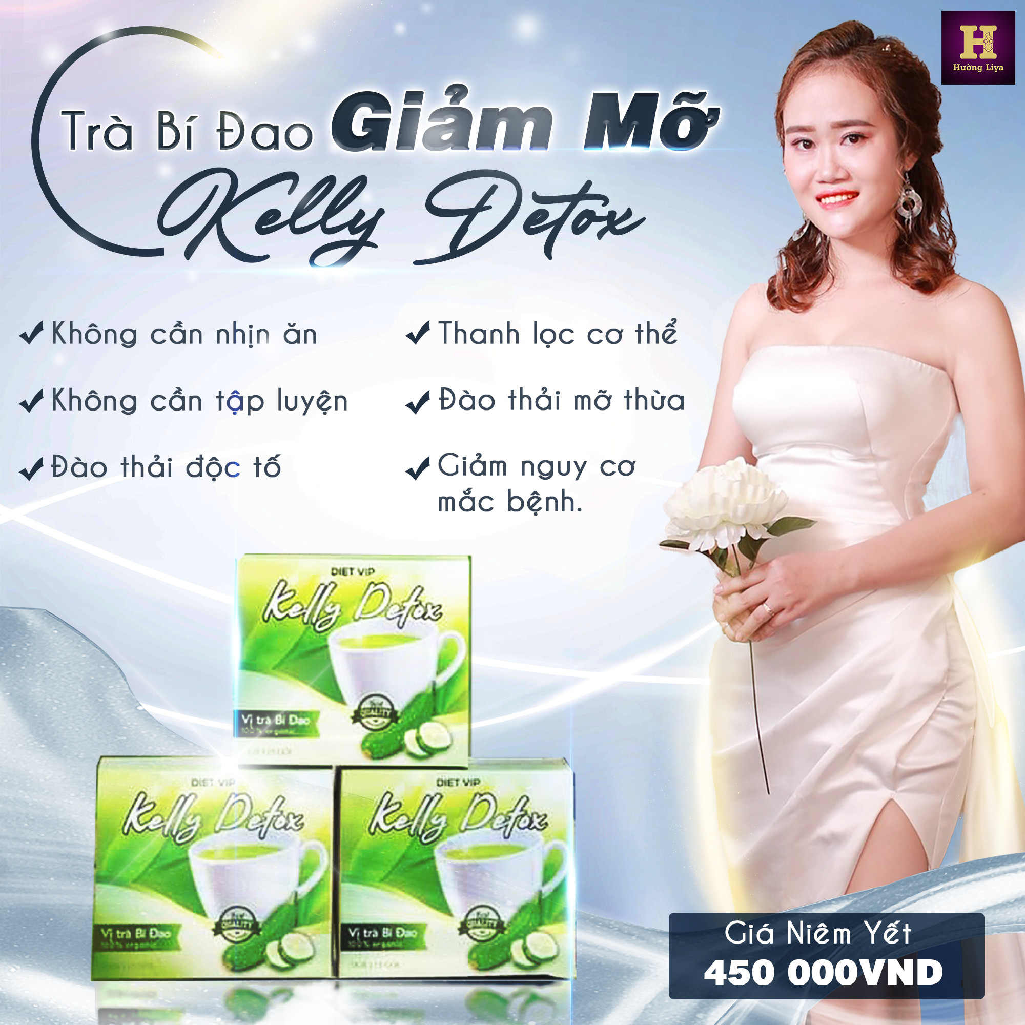 Combo 2 Trà Đào hoặc Bí Đao Kelly Detox