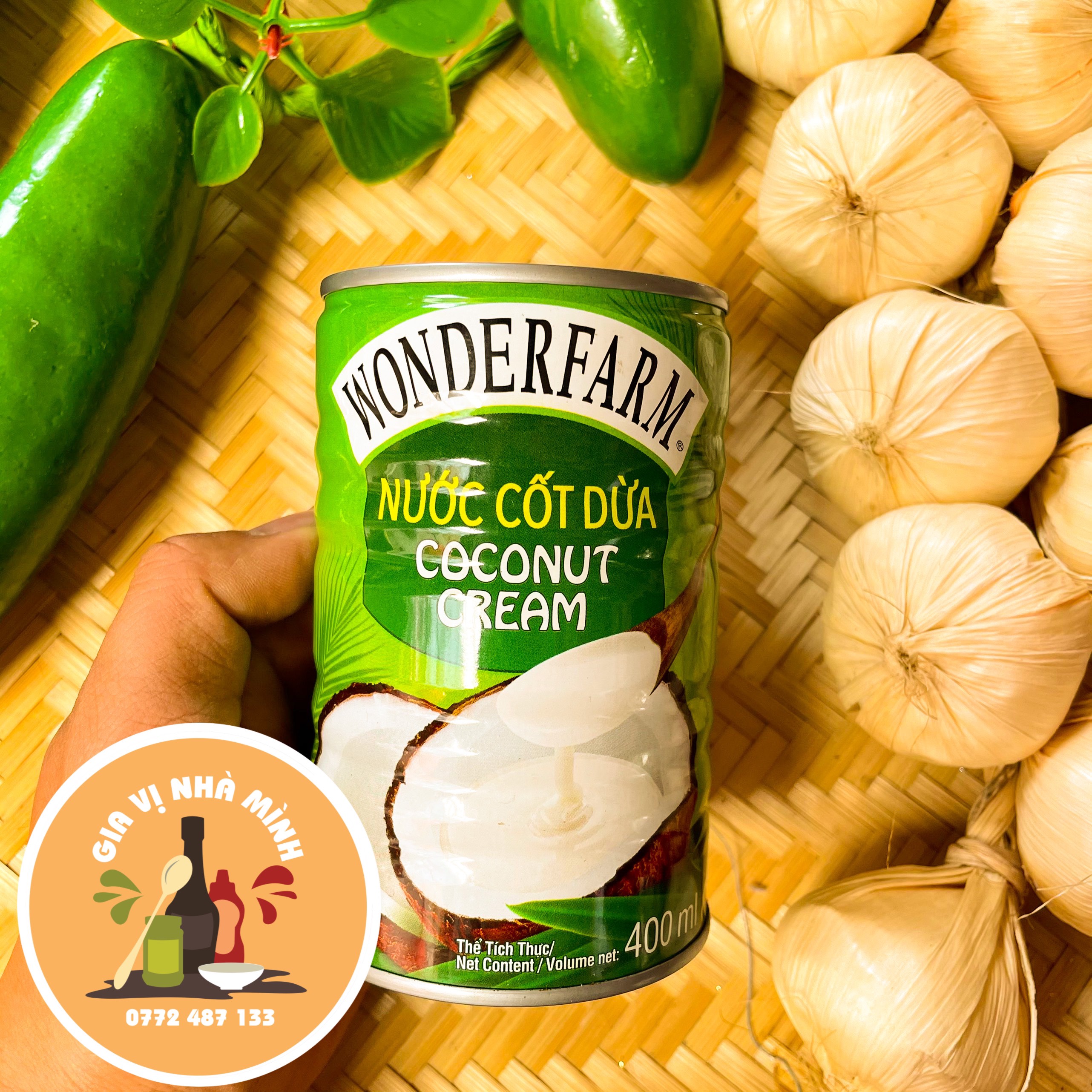 Nước cốt dừa wonferfarm 160gr -400gr