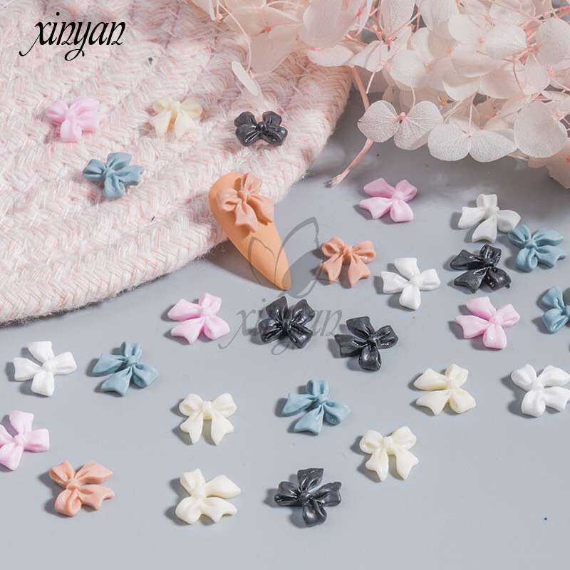 Charm nơ nail gắn móng tay - set 10 cái