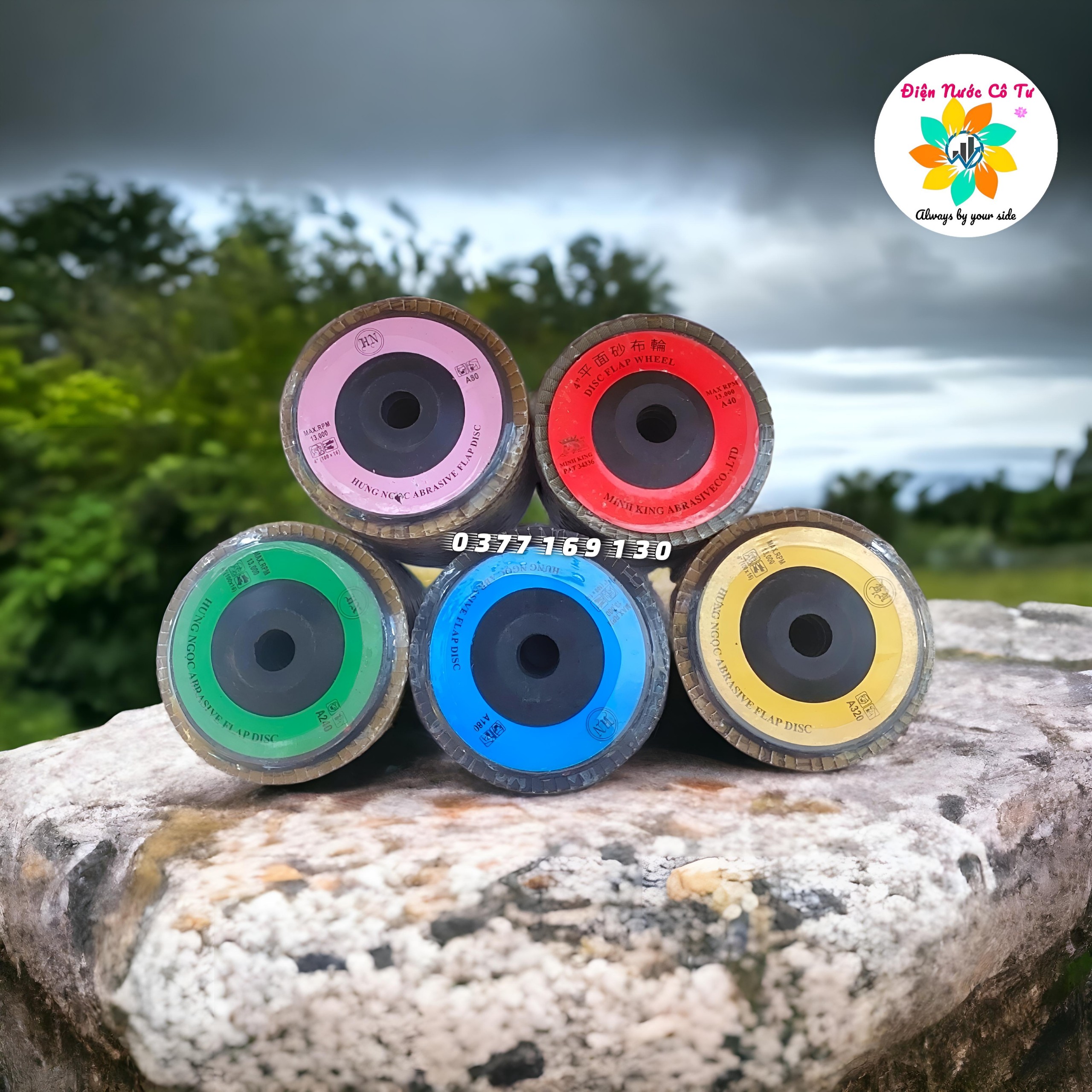 2 bánh Nhám xếp từ A40 đến A320 - nhám xếp chà nhám bề mặt