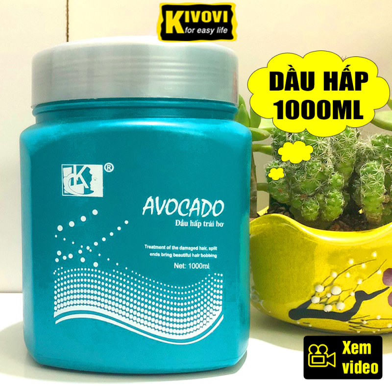 Kem Ủ Tóc Phục Hồi Hư Tổn Trái Bơ LK 1000ML CHÍNH HIỆU - Dầu Ủ Tóc Mềm Mượt Tóc - Kivovi