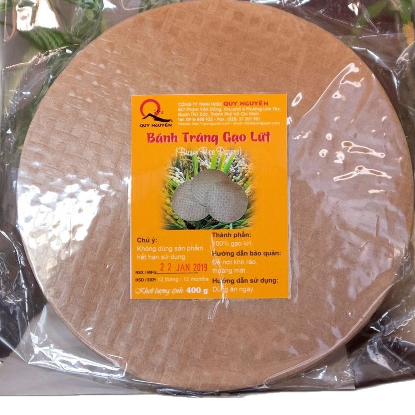[FREESHIPMAX] Bánh Tráng gạo lứt đỏ Hữu Cơ - 400gr