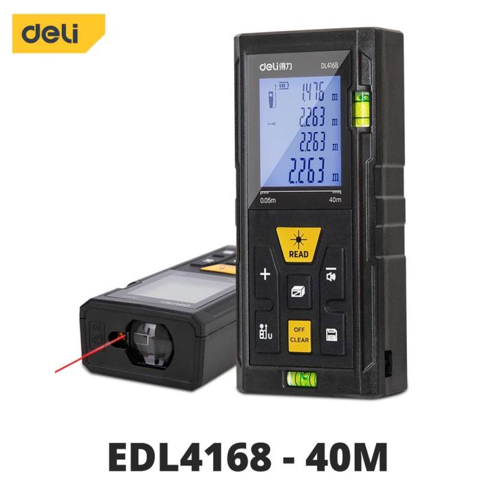 Máy Đo Khoảng Cách Laser Deli Chính Hãng Loại 40m / 50m / 60m Đa Năng - Dễ Dàng Sử Dụng Từ Xa - DL331050P / EDL4168 - Hình ảnh 8