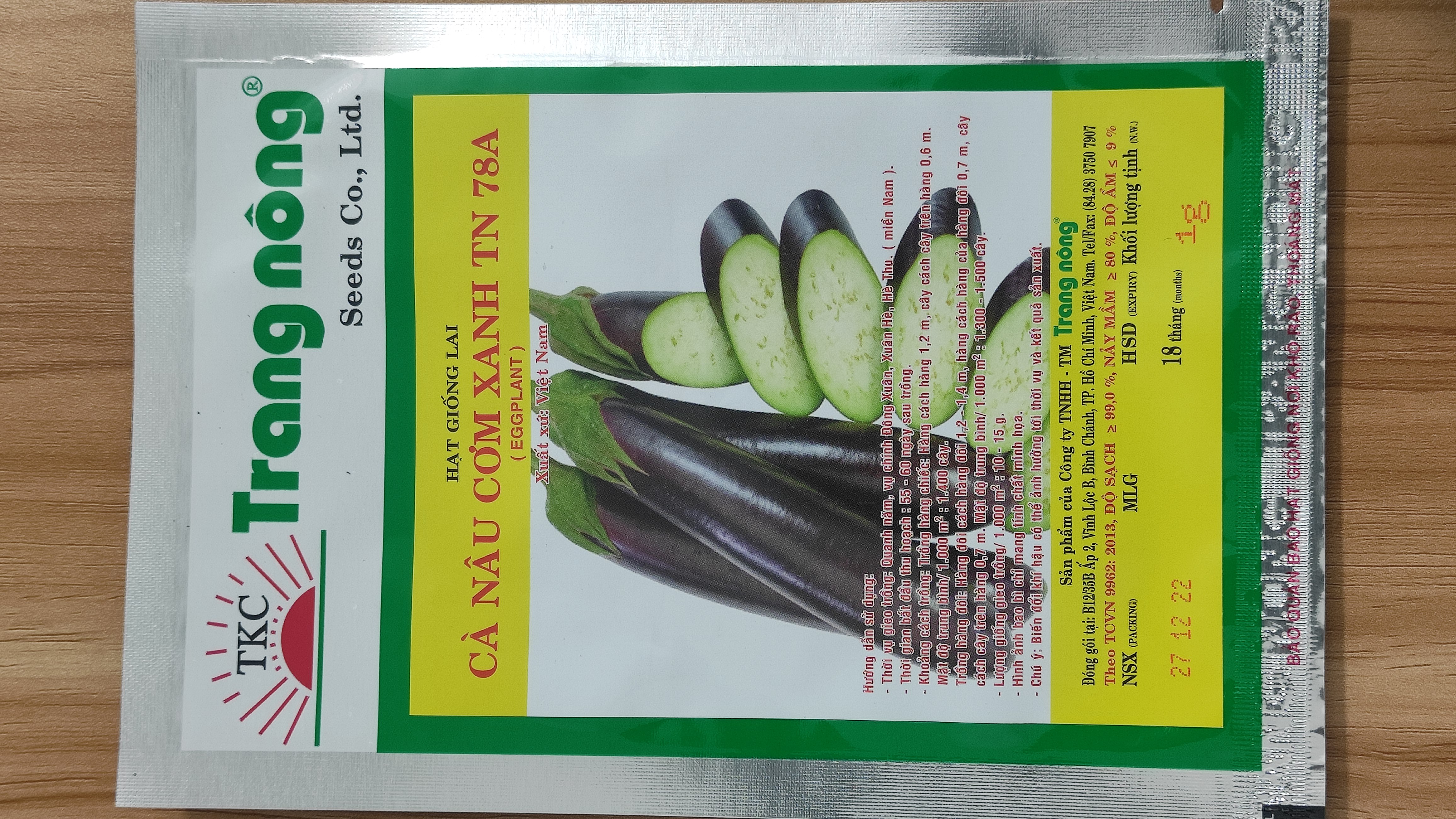 Cà nâu cơm xanh tn 78a 1g