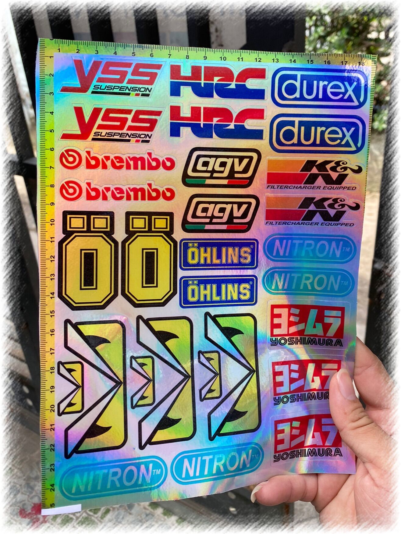 logo Tem dán trang trí xe máy Crom 7 màu giá rẻ