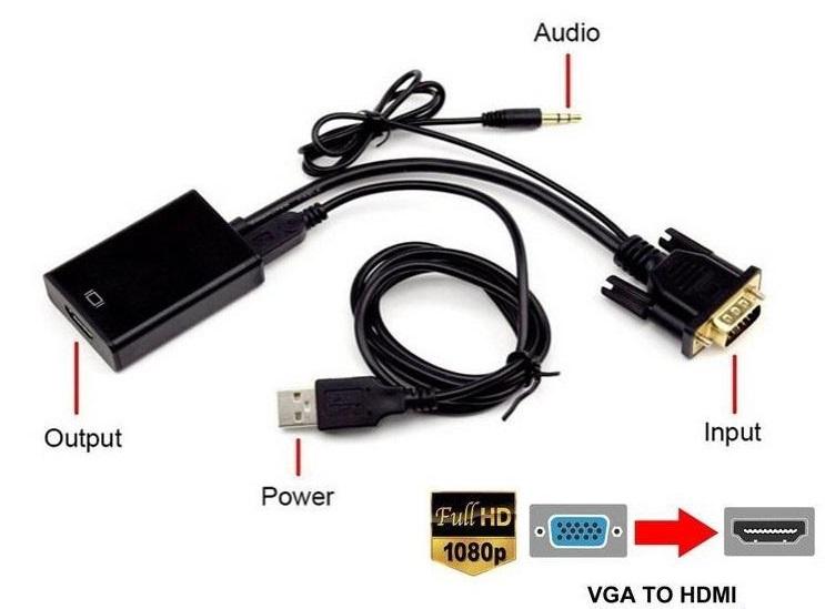 [HCM]Cáp Chuyển VGA ra HDMI có audio