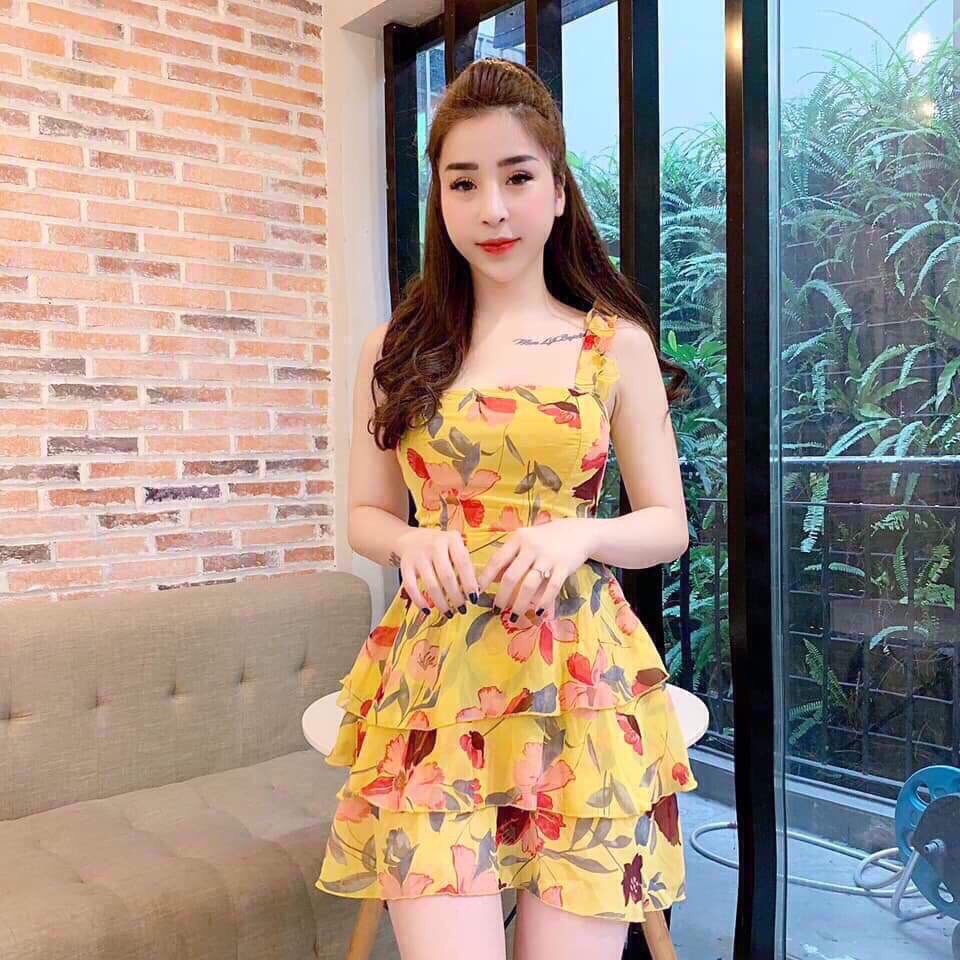 Váy Hở Lưng Nữ Chất Liệu Voan 2 Lớp Mềm Mịn