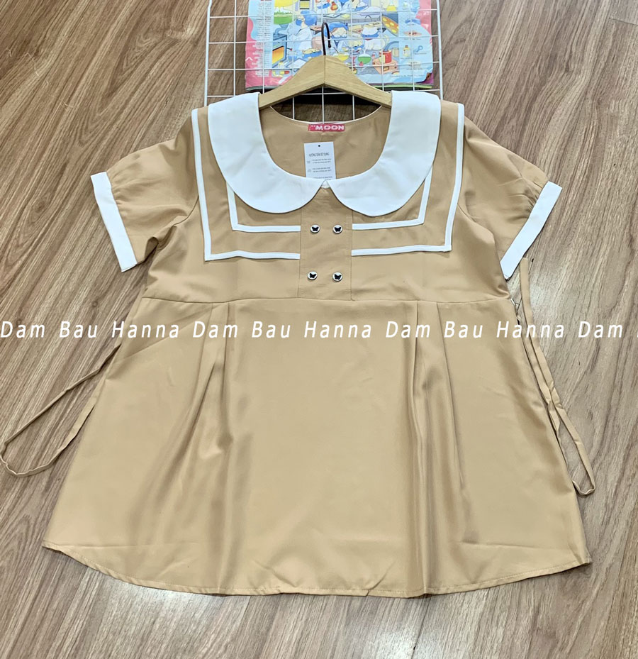 Áo bầu kiểu dễ thương cho mẹ trẻ vải lụa mango cao cấp thoáng mát không nhăn có size 70kg vải mềm mát mùa hè