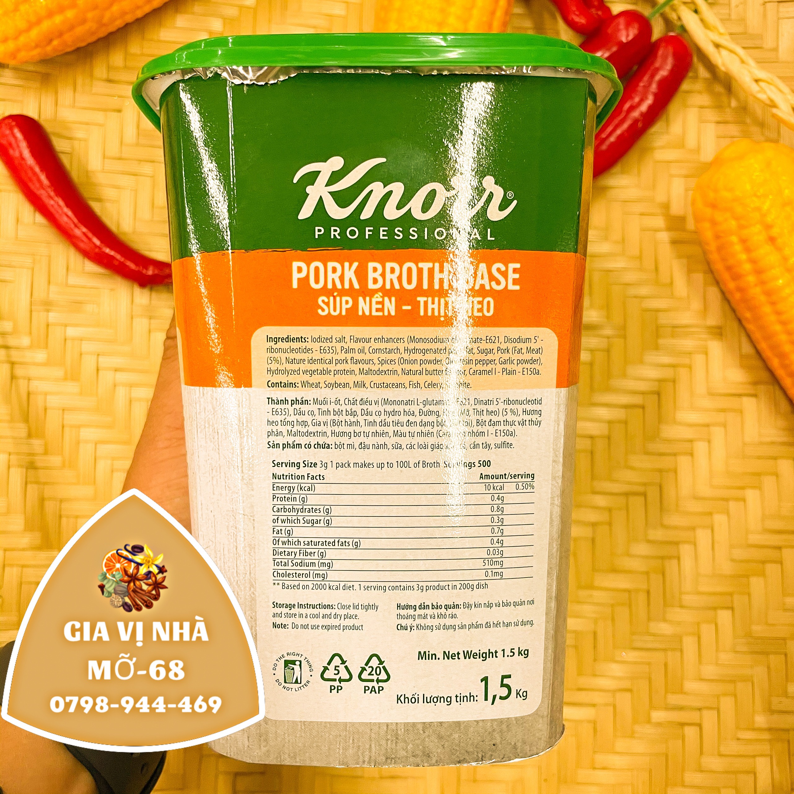 BỘT SÚP NỀN HEO KNORR-1,5KG