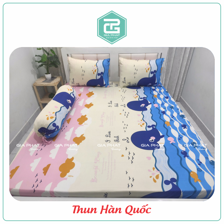 Bộ ga giường Thun Lạnh Hàn Quốc 4 món