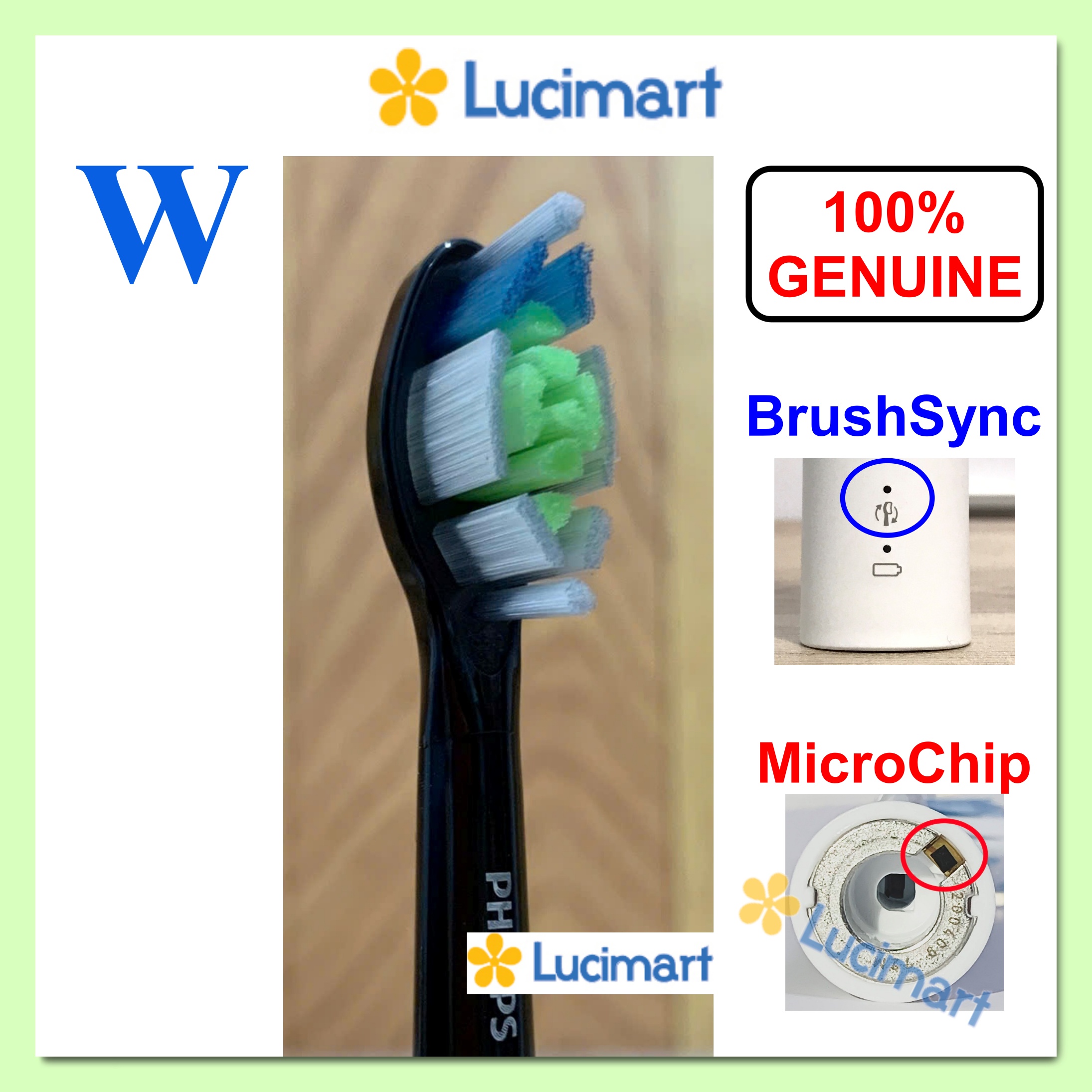 Đầu bàn chải điện Philips Sonicare Diamond Clean W [Hàng Mỹ]