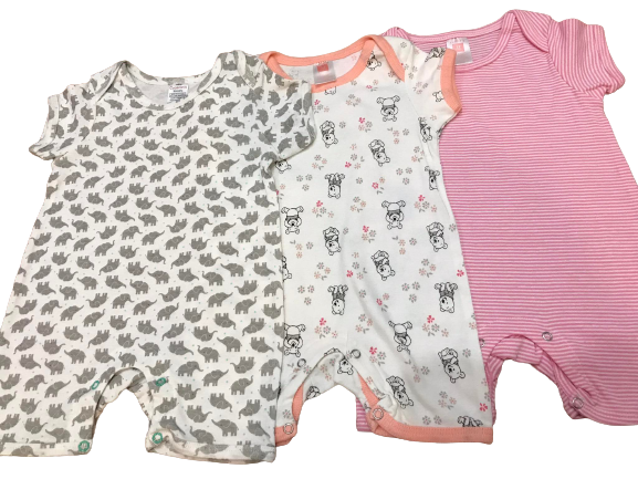 3 PCs-2 year-old baby's cotton short pants set , bodysuit, sleep suit, sleeveless body chip, bodychip, baby rompers, body jumpsuit