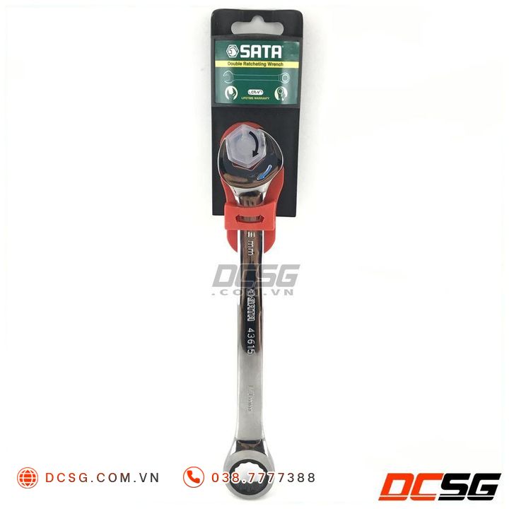 Cờ lê vòng miệng tự động 19mm Sata 43615