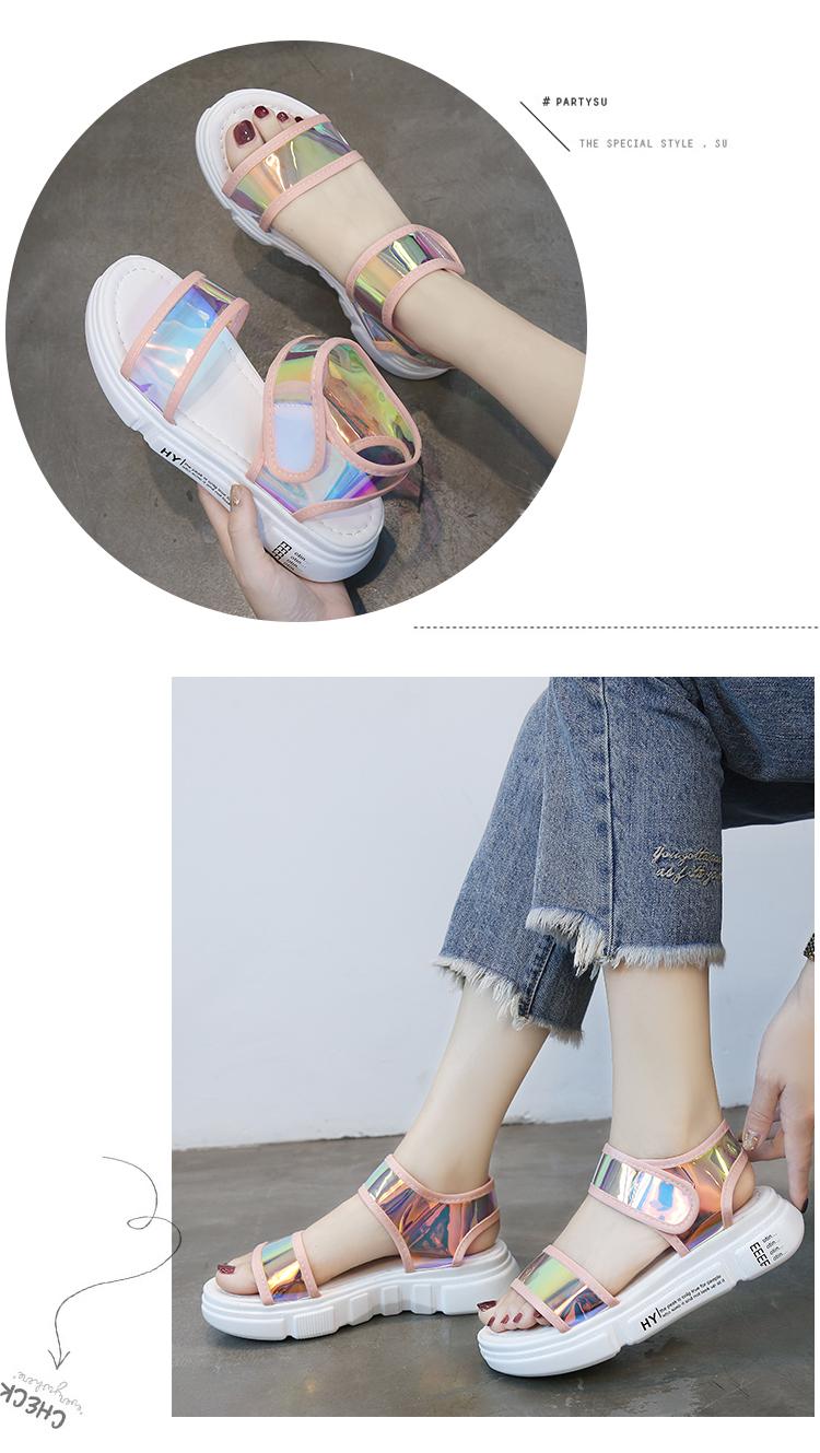 Giày sandal hologram sắc màu (xả hàng)