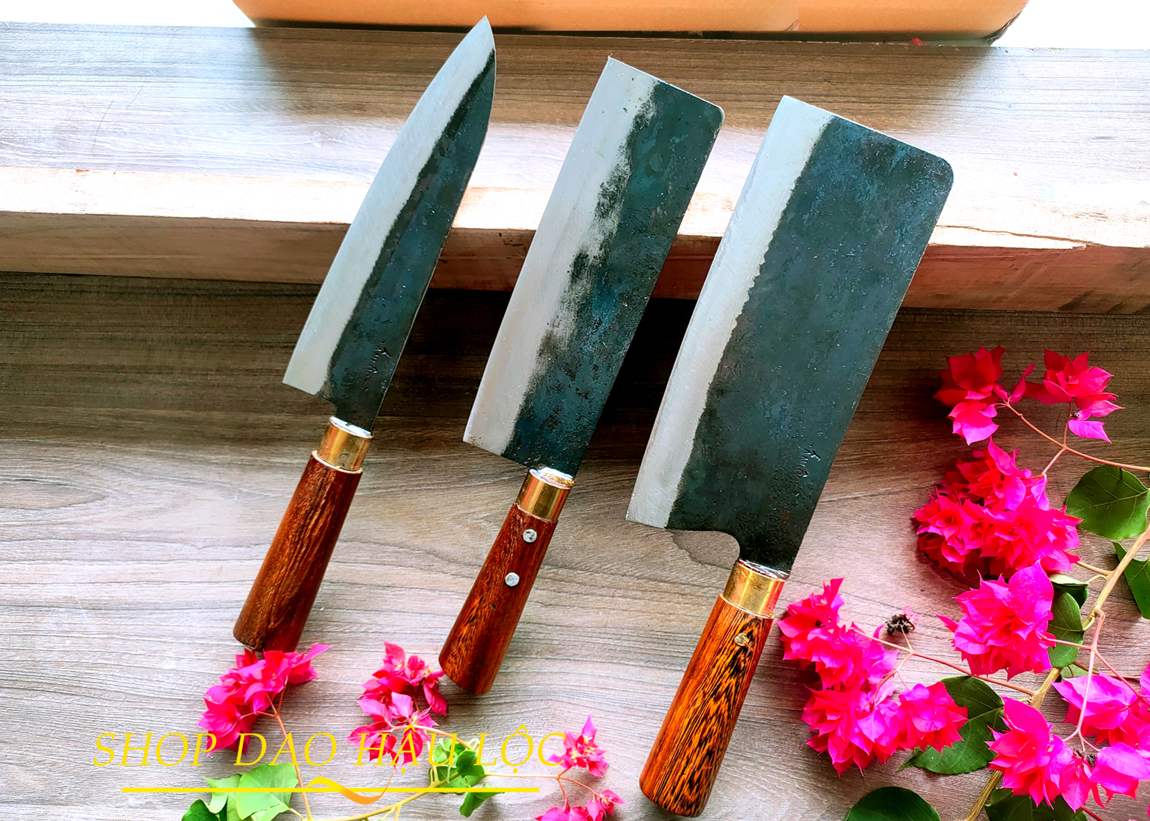 BÁO GIÁ Bộ Dao Làm Bếp | Shopee Lazada Sendo Tiki mới nhất 32 DAO, Bộ dao làm bếp, 3 món làm bằng thép nhíp ô tô, sắc bén, dao chặt, thái, lọc , hàng xịn, không bị cong vênh sứt mẽ,( XẢ HÀNG ) mùa dịch