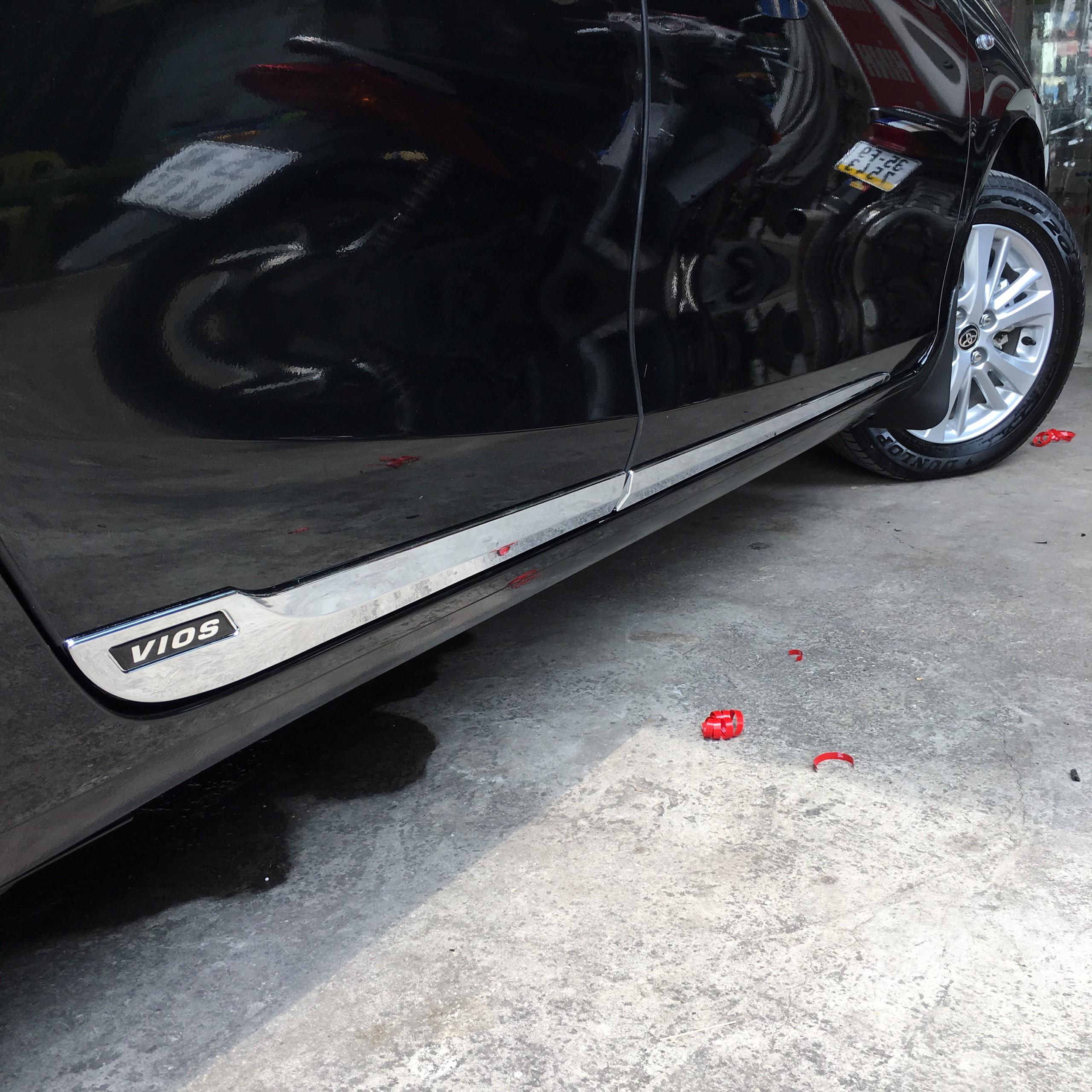 Nẹp sườn mạ crom toyota vios 2019, 2020, 2021, 2022