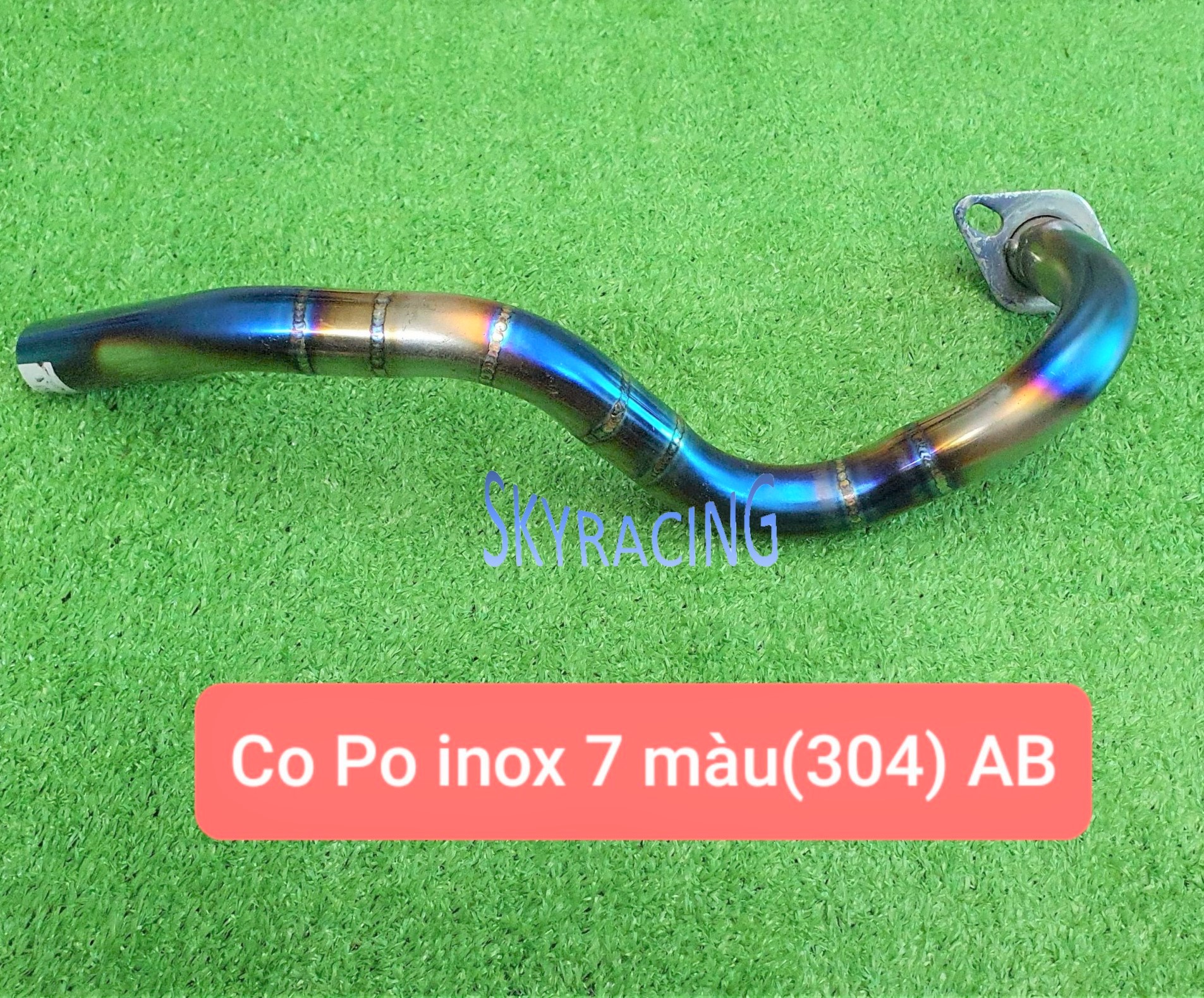 Cổ pô inox 304 xi màu dành cho xe AB