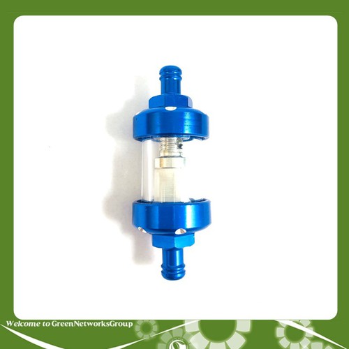 Lọc xăng thủy tinh trong suốt (màu Xanh)