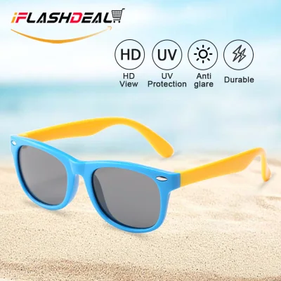 iFlashDeal Kids Polarized Sunglasses Silicone Soft Sunglasses Flexible Polarized Sunglasses UV Protection Comfortable Sun Glasses Lovely Cute Eyewearing for Party/Travel