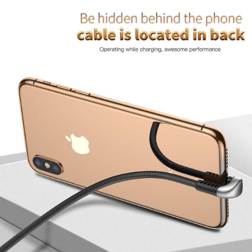 Cáp sạc siêu bền Baseus U-Type USB Cable cho  iPhone X xr xs max Charging Cable Led Light thiết kế đặc biệt cho game thủ Mobile Phone Play Game Cable for iPhone 8 7 6 6s Plus- Phân phối bởi Vietstore