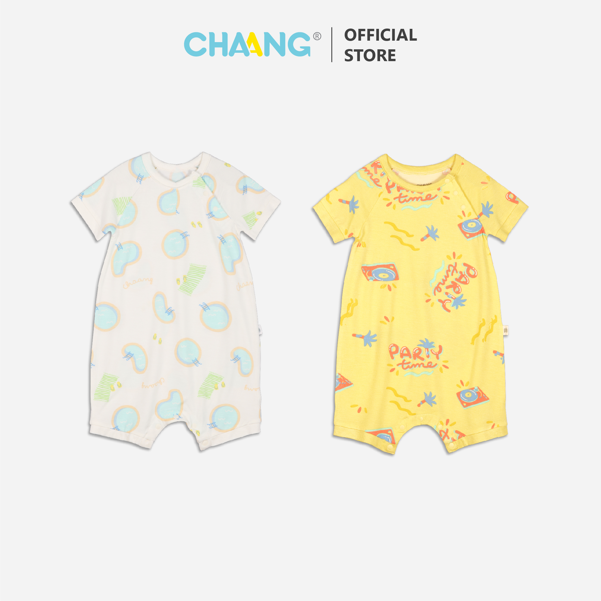 [CHAANG] Bộ body cúc chéo bé gái Pool Chaang