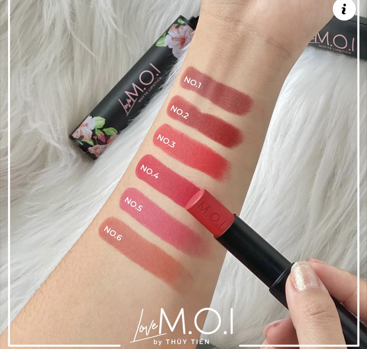 6 MÀU SON THỎI LOVE M.O.I BY THUỲ TIÊN