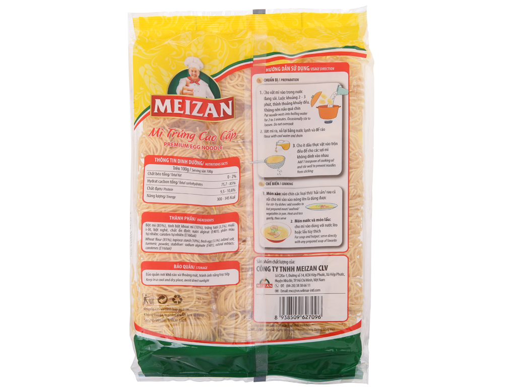 Mì Trứng Cao Cấp Meizan Gói 500G