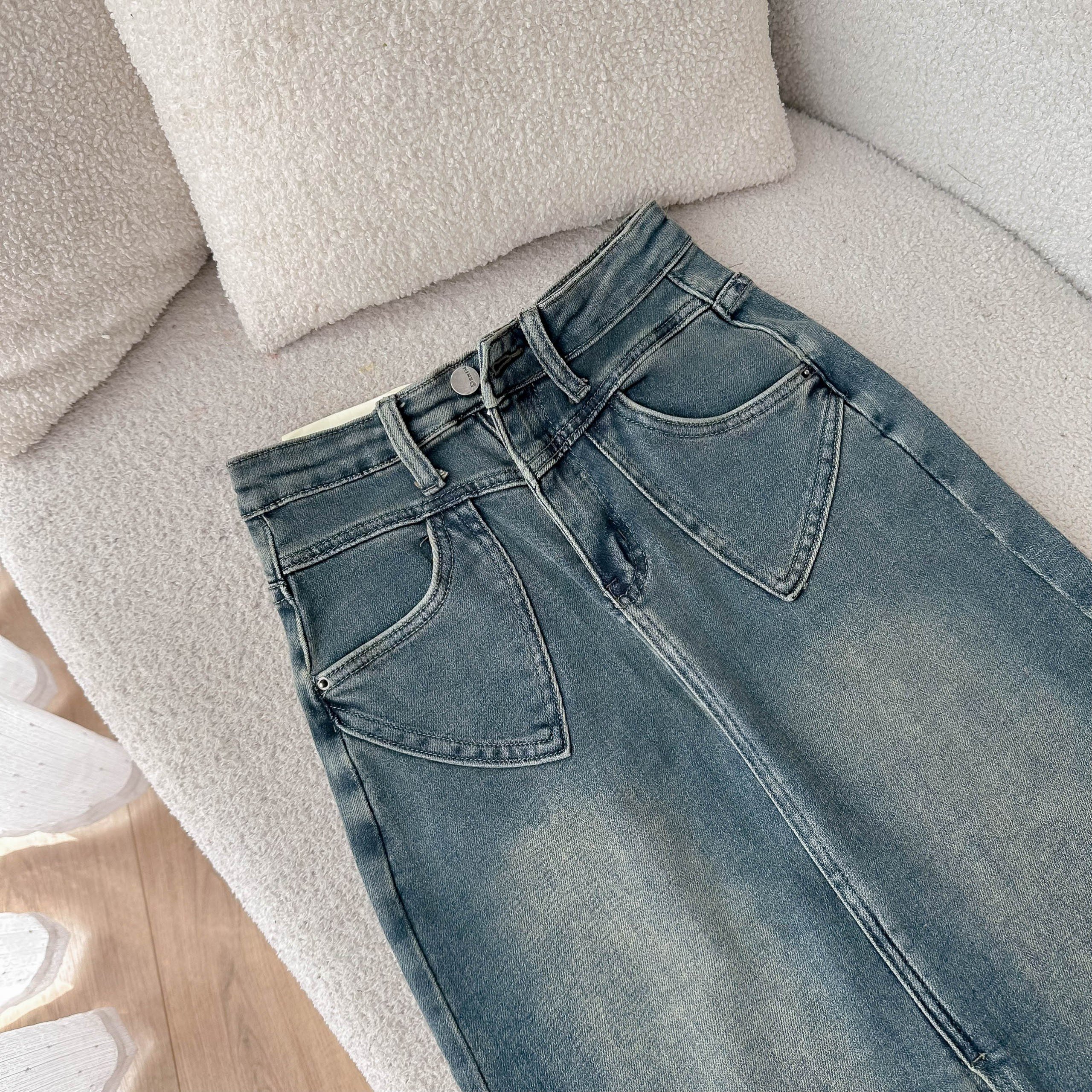 Chân Váy Jeans Thiết Kế Túi Hàm Ếch MYAN DESIGN V102301