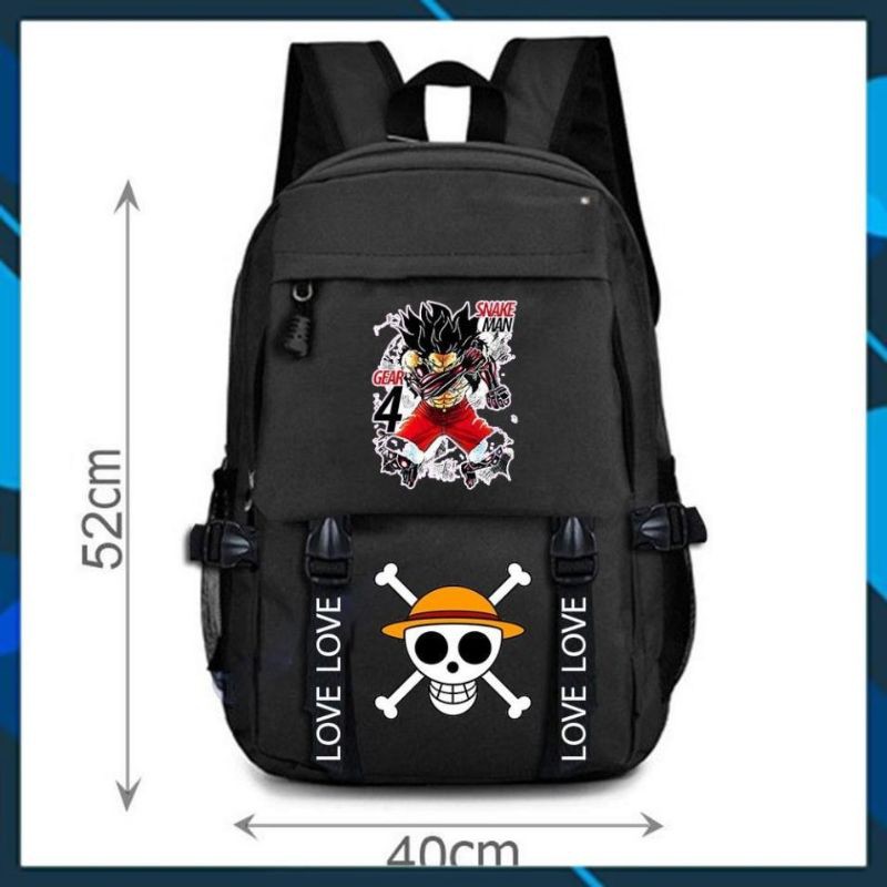 Bst balo đi học cao cấp one piece - đảo hải tặc, balo monkey d.luffy giá học sinh