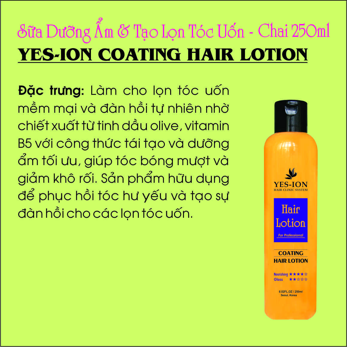 Dưỡng tóc hair lotion 250ml - hlt250