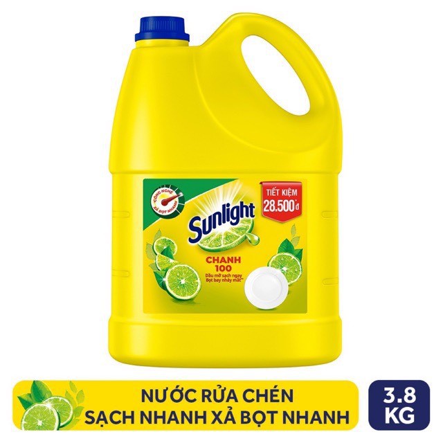 Nước rửa chén Sunlight can 3.6kg