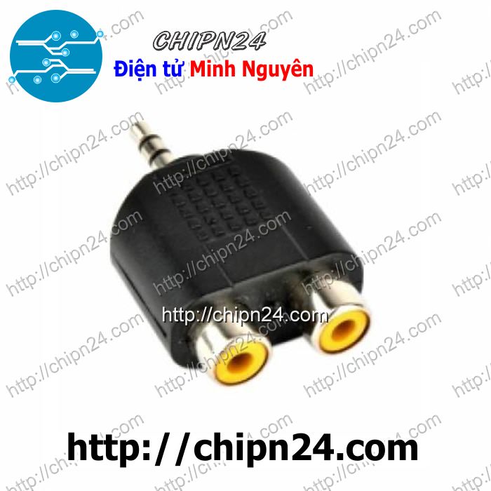 [1 cái] (G29) Đầu chia từ Jack Audio 3.5mm ra 2 đầu RCA bông sen