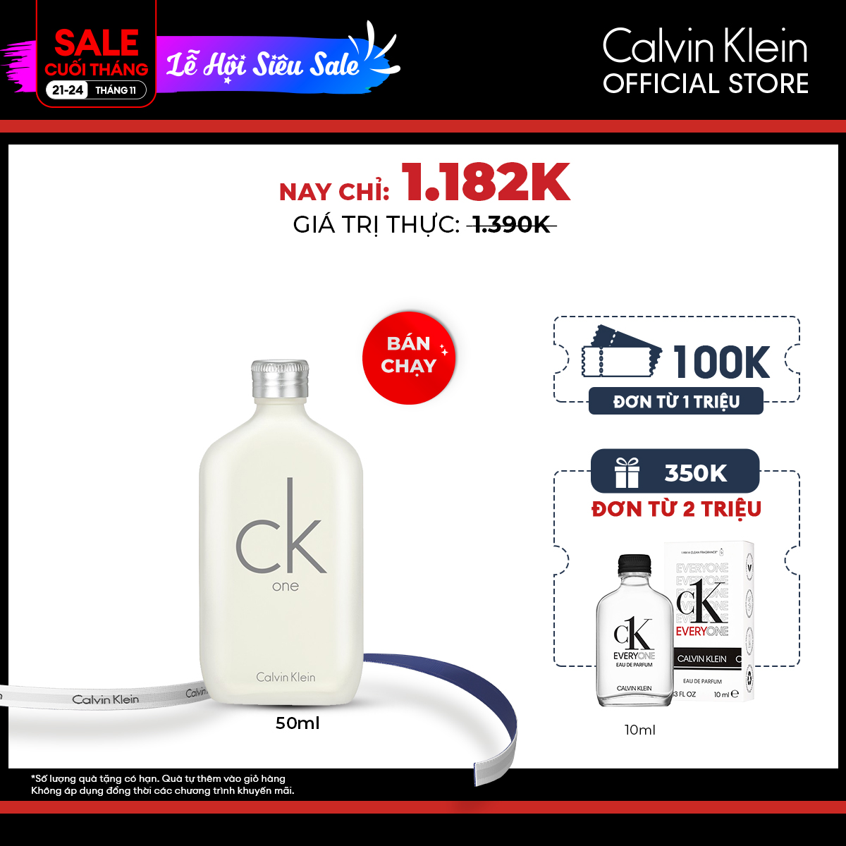 Nước Hoa Nam Nữ Calvin Klein CK One EDT 50ml