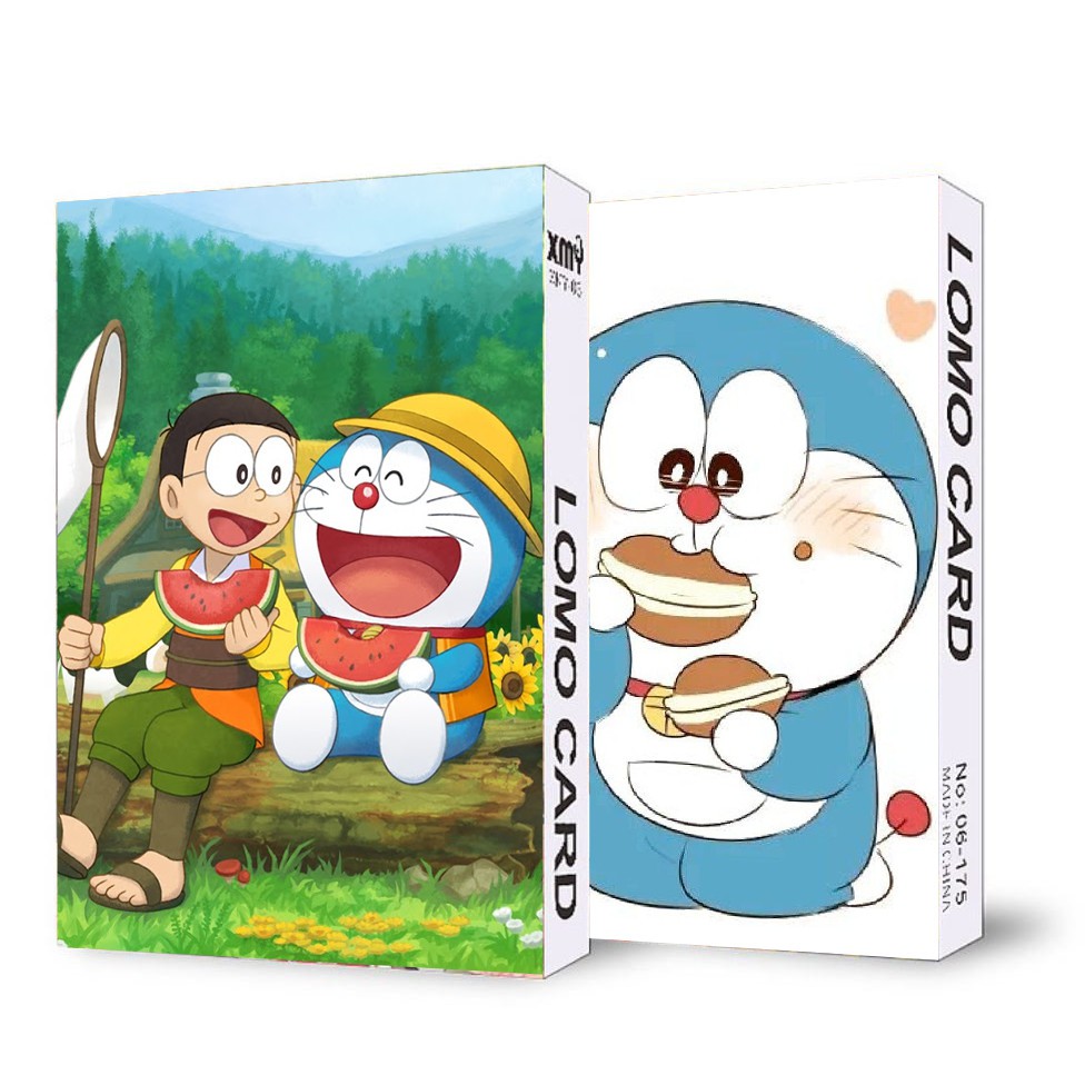 Hộp ảnh lomo in hình DORAEMON chibi anime 30 tấm dễ thương