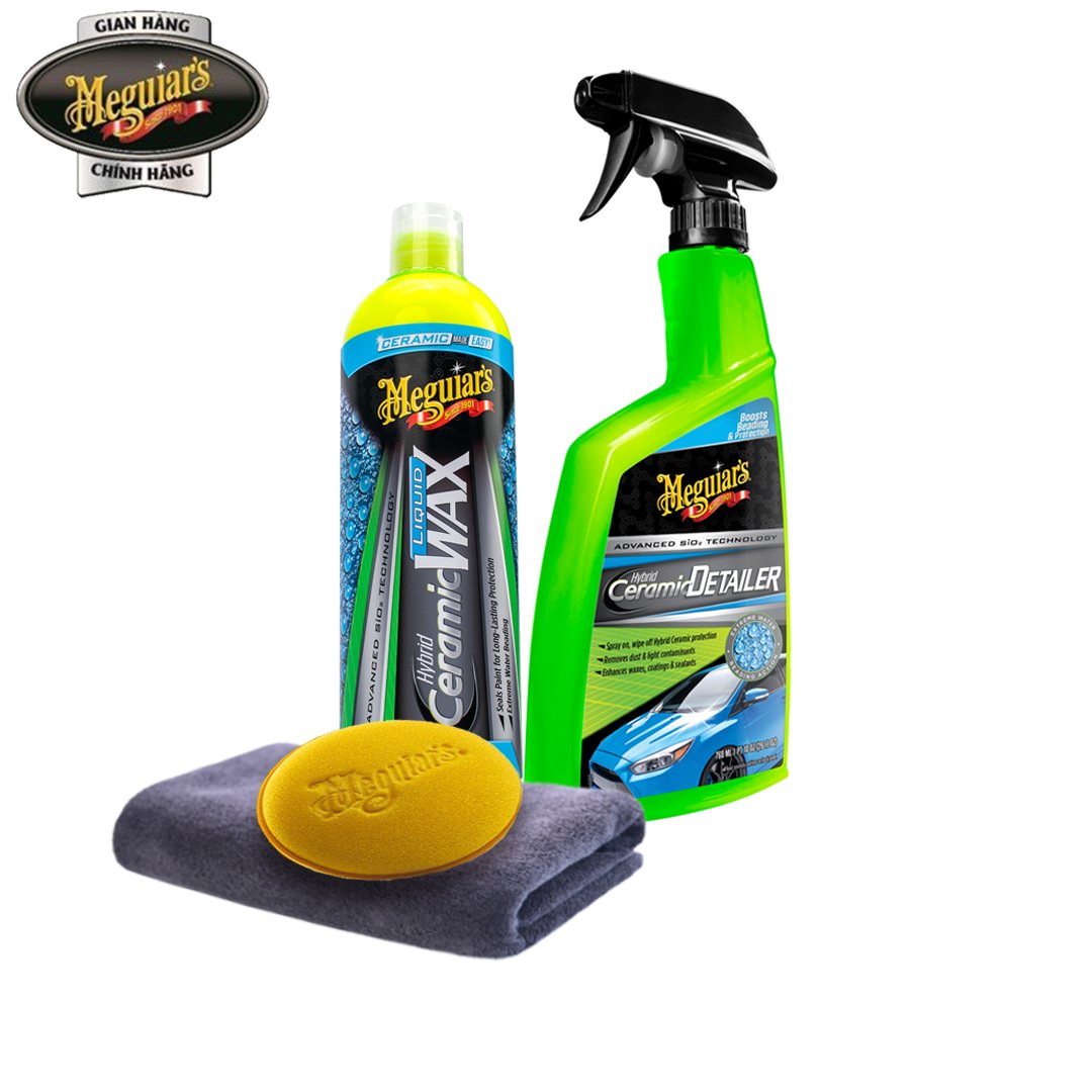 Combo Wax bóng và Bảo dưỡng bề mặt sơn xe phủ Ceramic - Hybrid Ceramic Ceramic Liquid Wax & Ceramic Detailer, 4 sản phẩm, CB2209