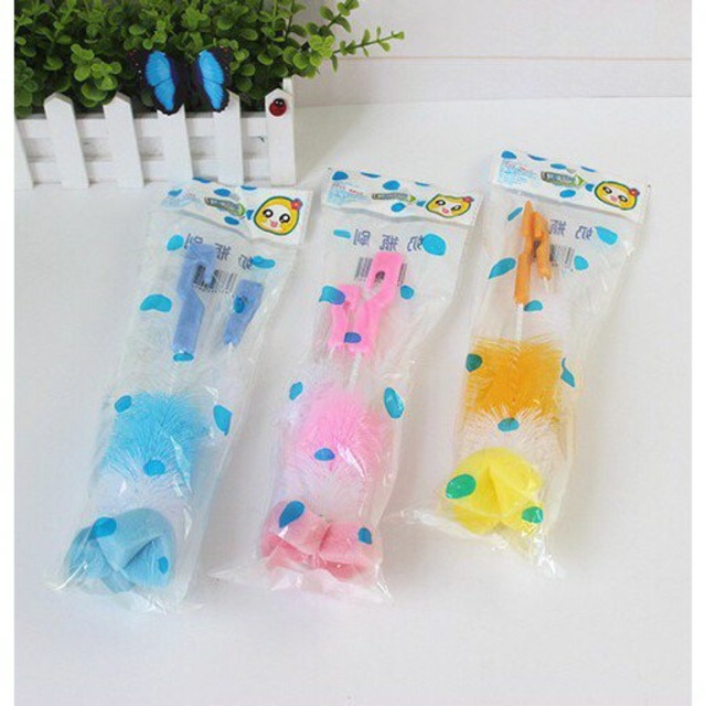 🏪 HCM 💗  Bộ cọ súc bình sữa 2 chi tiết ( 1 bộ gồm : 1 cây cọ súc bình và 1 cây cọ súc nấm ty )