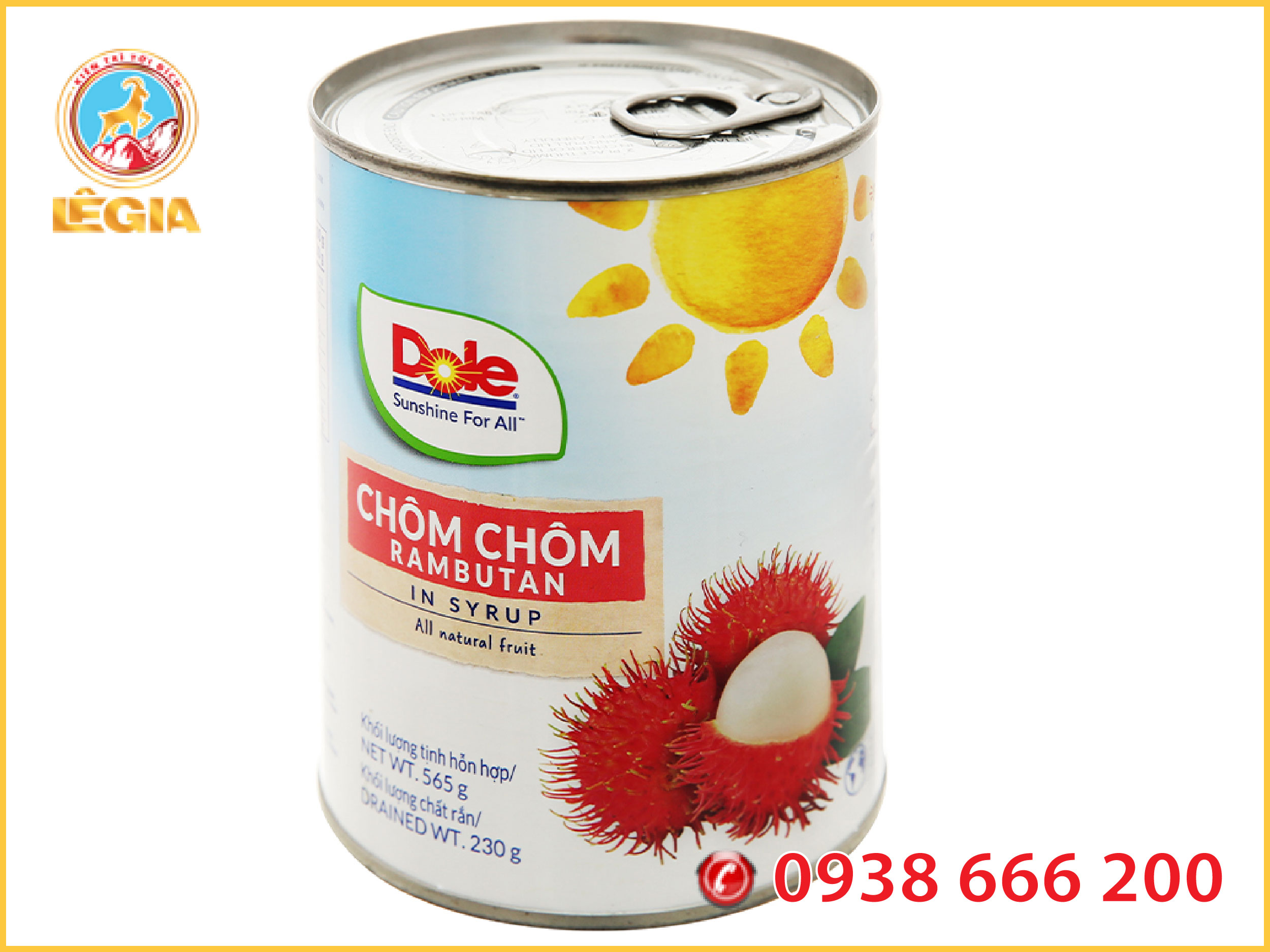 Chôm chôm ngâm dole đóng lon 565g
