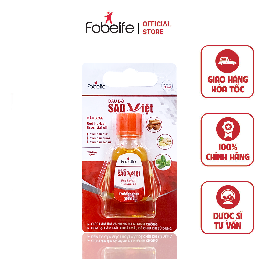 Dầu Đỏ Sao Việt Giúp Làm Ấm Cơ Thể Hỗ Trợ Tình Trạng Cảm Lạnh Dầu