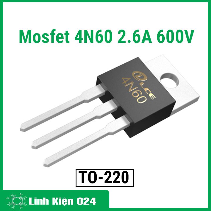 Mosfet 4n60 to220 n-ch điện áp 600v 2.6a