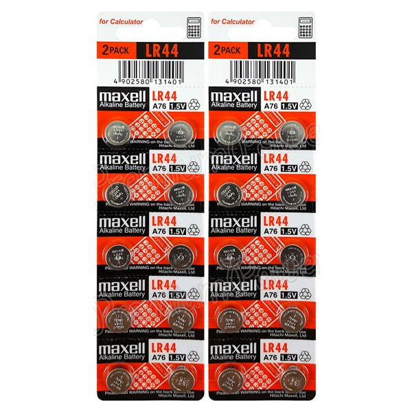 Maxell alkaline battery lr44 a76 1.5v for calculator