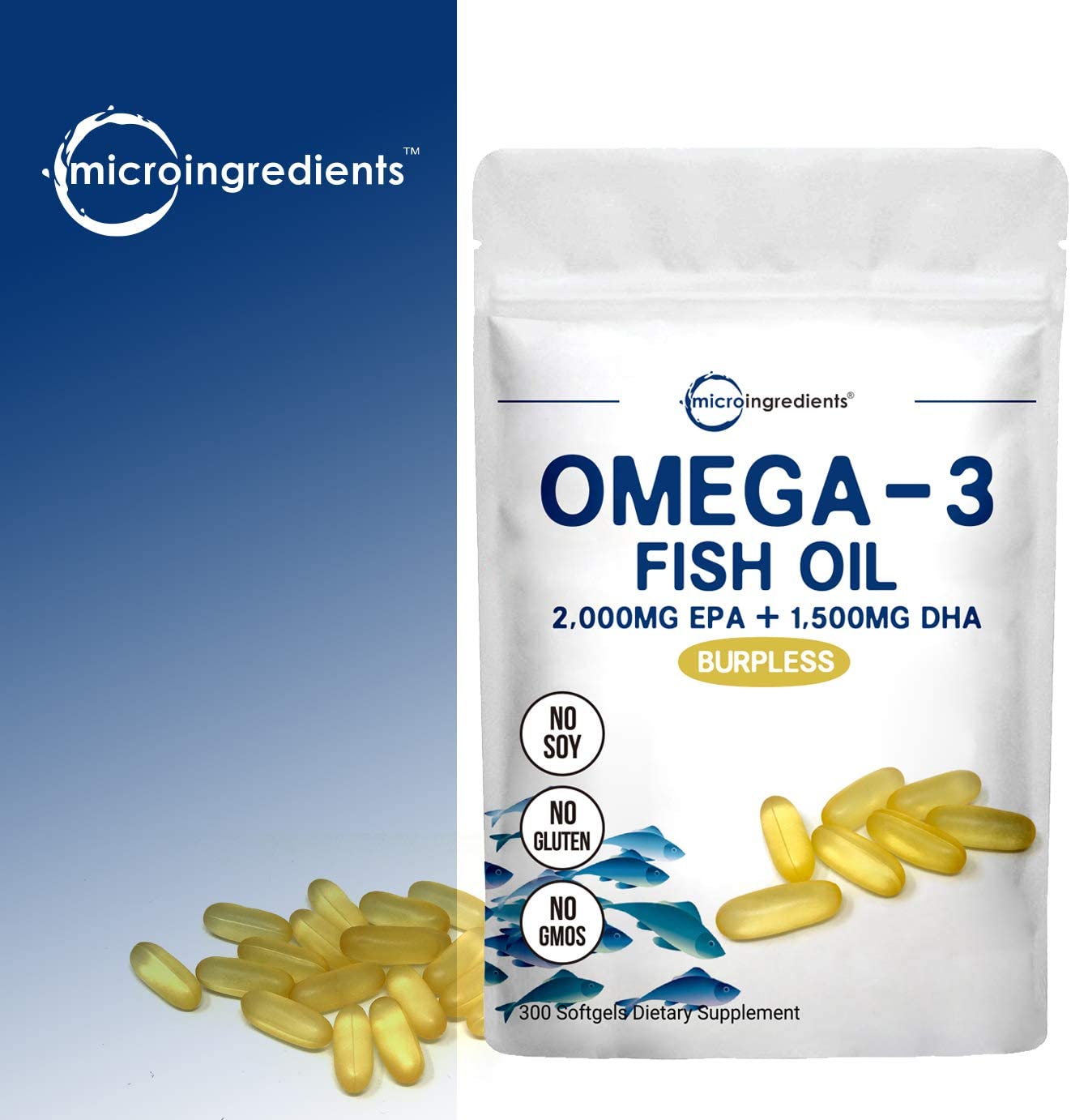 Dầu cá Omega-3 Micro Ingredients gấp 3 lượng Omega-3 (SF42)