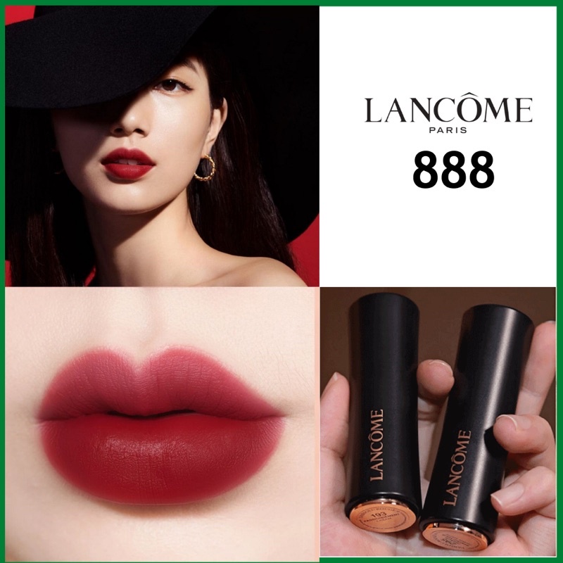 Son Lancome L’absolu Rouge Matte (mini) 2 Màu lì siêu hot 888 đỏ rượu, 196 cam cháy 1.6g