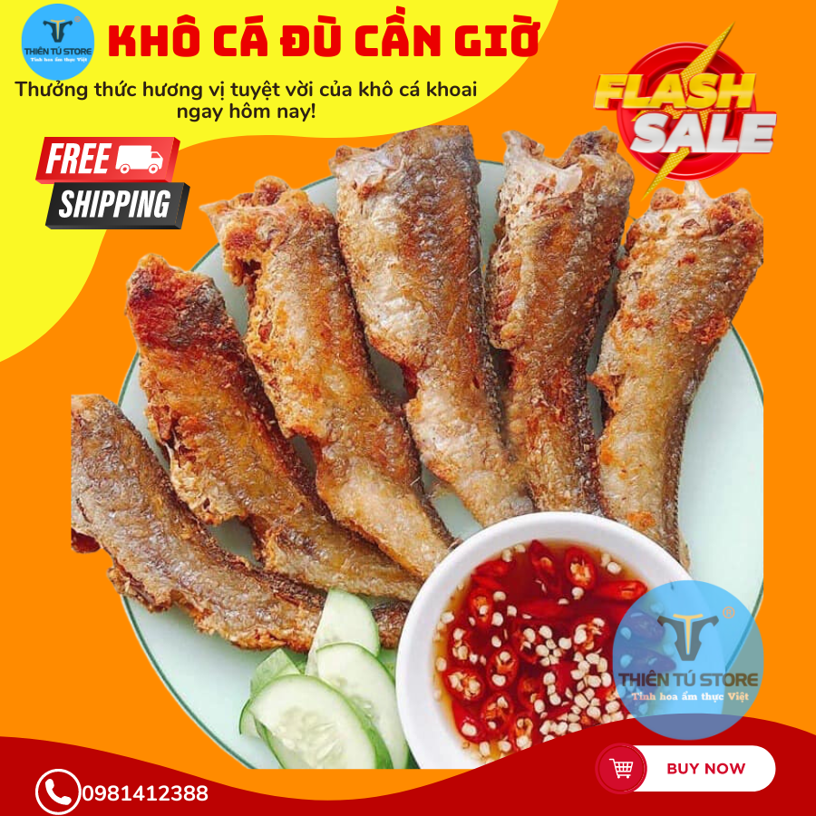 Khô cá đù loại hảo hạng 1 nắng ,Đặc sản Cà Mau. Cá Đù phơi sấy tự nhiên ,hải sản khô, thực phẩm khô SEAVINA
