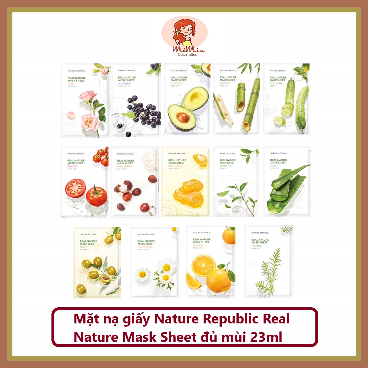 Mặt nạ giấy Nature Republic Real Nature Mask Sheet 23ml